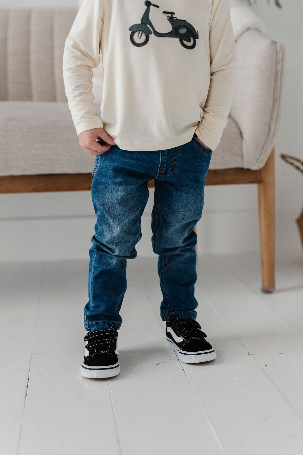 Boys Slim Denim Jeans in Jean Blue