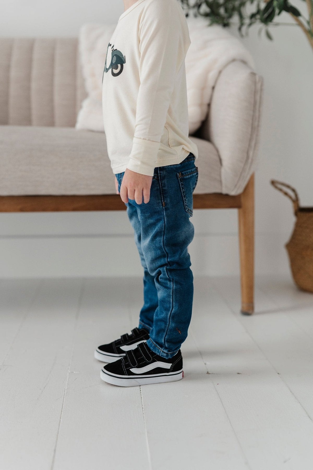 Boys Slim Denim Jeans in Jean Blue