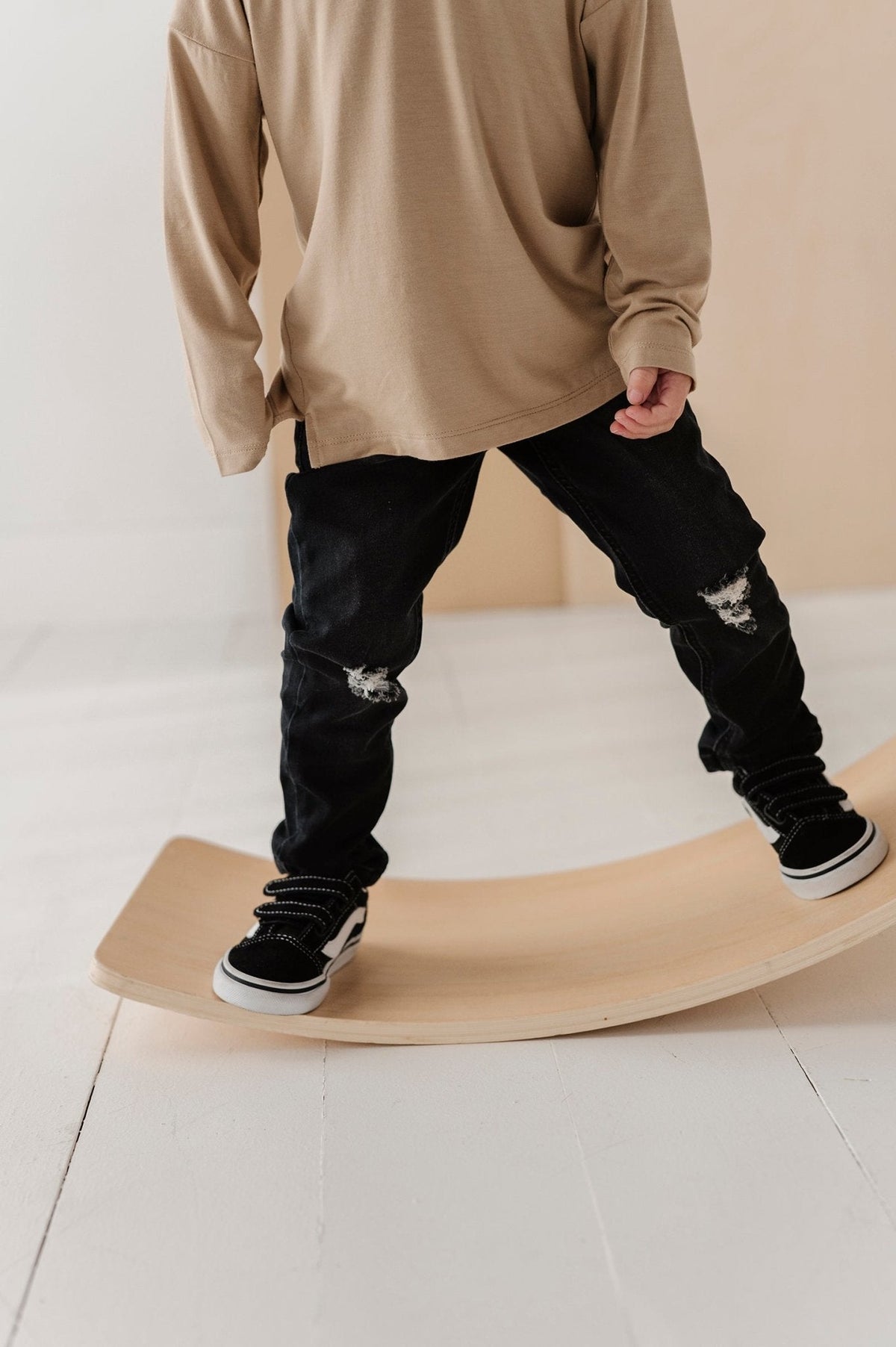 Boys Slim Denim Jeans in Black