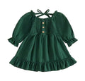 Muslin Green Smocked Dress