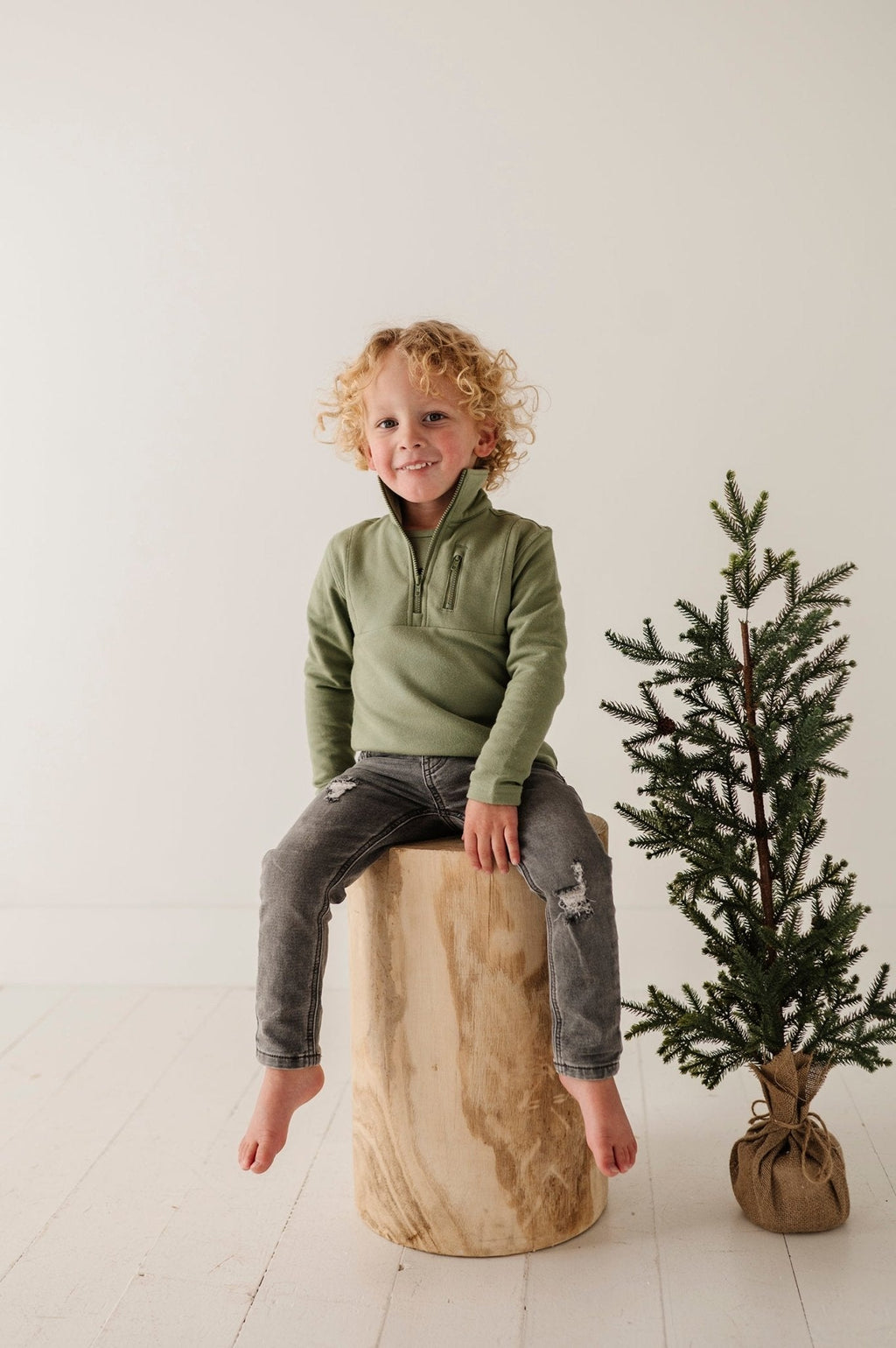 Boys Slim Denim Jeans in Gray