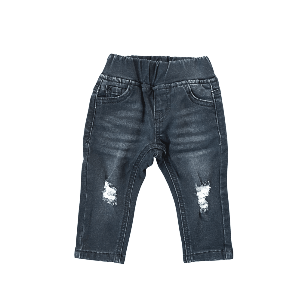 Boys Slim Denim Jeans in Black