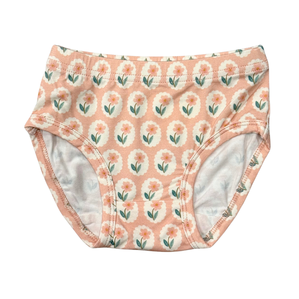 Girls Underwear in Framed Flower