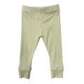 Girls Ribbed Leggings in Sage