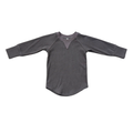 Boys Ribbed Top in Tornado Gray
